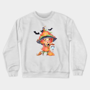 Pumpkin Witch Crewneck Sweatshirt